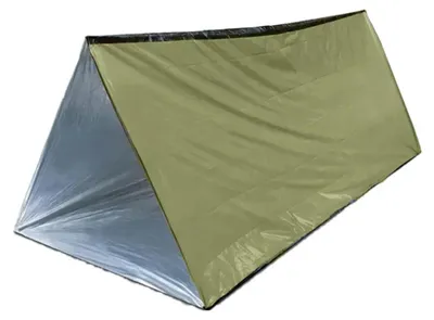 Produktbild von Tragbares Notzelt, ultraleichtes 2-Personen-Dreieck-Überlebenszelt, wasserdicht und winddicht, Röhrenunterstand für Outdoor-Wanderungen und Camping