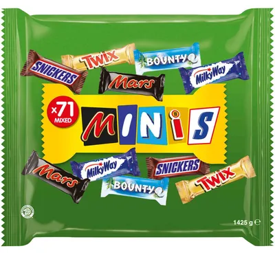 Productafbeelding van MINiS 463507 MINiS MIXED Minis Schokoriegel 71 St./1,425 kg