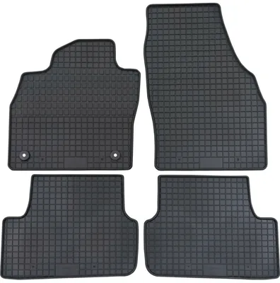 Produktbild von für VW Polo ab 10/2017 / T-Cross ab 04/2019 Passform PETEX Gummimatten 4-teilig schwarz Allwettermatten Gummifußmatten
