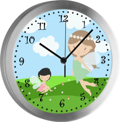Produktbild von Funkuhr, Kinder Wanduhr, Kinderuhr, Kinderzimmer Fee