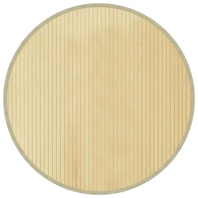 Produktbild von vidaXL Teppich Rund Hell Natur 80 cm Bambus