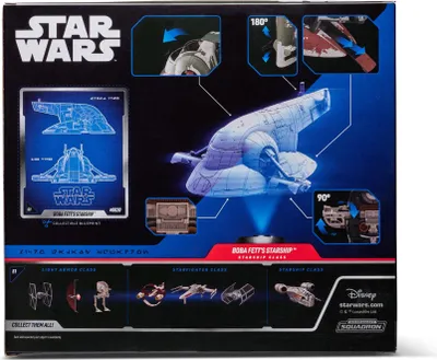 Produktbild von Jazwares Star Wars Micro Galaxy Squadron Fahrzeug mit Figuren Boba Fett`s Starship 20 cm JAZSWJ0027