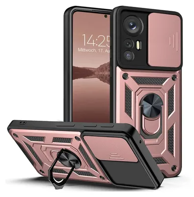 Produktbild von Armor Handyhülle für Xiaomi 12 Pro Kameraschutz Handy Panzer Case Cover Schutzhülle Outdoor Farbe: Rosegold