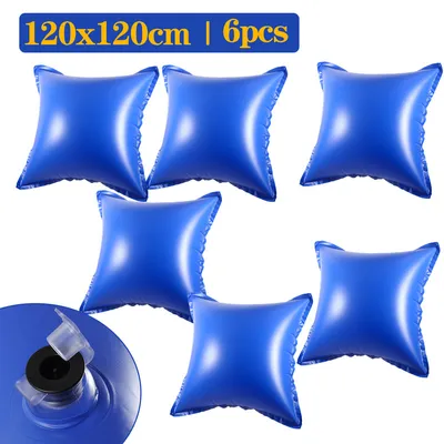 Produktbild von Clanmacy 6pcs Poolkissen Pool Winter Luftkissen 122 x 122 x 60 cm, Pool Polster, Luftkissen, Winterkissen für Abdeckplanen Poolabdeckung Winter Überwinterung