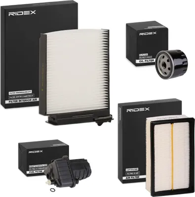 Produktbild von RIDEX Filterset Inspektionspaket Filtersatz für RENAULT Clio III Schrägheck (BR0/1, CR0/1) MODUS / GRAND MODUS (F/JP0) CLIO Grandtour (KR0/1)