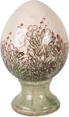 Obrázok produktu pre Clayre & Eef Dekoratívne vajce Ø 12x19 cm Béžová keramika