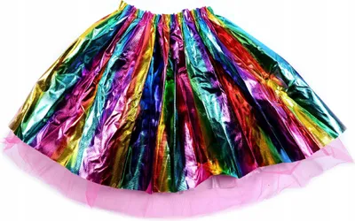 Produktbild von Tüllrock Kinder Tutu Regenbogen Einhorn Bunt 30cm Ballett Rock Kostüm Mädchen Party