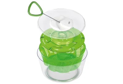 Produktbild von Zyliss E940011 Easy Spin 2 Salatschleuder, Klein, Kunststoff, Grün, Salattrockner inklusive Salatschüssel, Aquavent Technologie