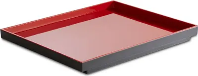 Obrázok produktu pre APS GN 1/2 podnos ASIA PLUS z melamínu červená / čierna ŠxHxV: 32,5 x 26,5 x 3 cm