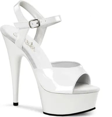Produktbild von DELIGHT-609 Damen Sandale von Pleaser, Weiß  , EU 35, US 5