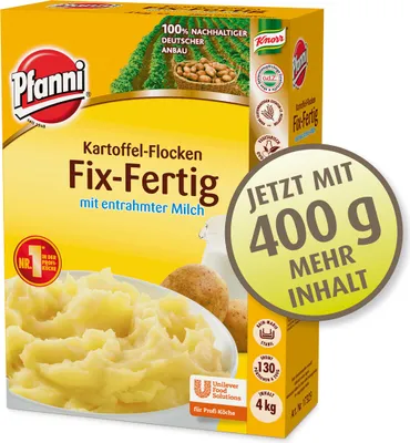 Immagine prodotto di Fiocchi di patate Pfanni Fix Ready con latte scremato 4000g