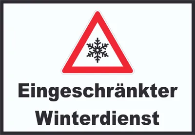 Produktbild von Eingeschränkter Winterdienst Schild A5 (148x210mm)