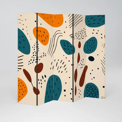 Produktbild von SpaceRebels Paravent Raumteiler - 5-teilig Raumtrenner, Druck 1-Seite - Raumtrenner - Trennwand Wohnung - Room Divider - Spanische Wand Deko Modern Sichtschutz