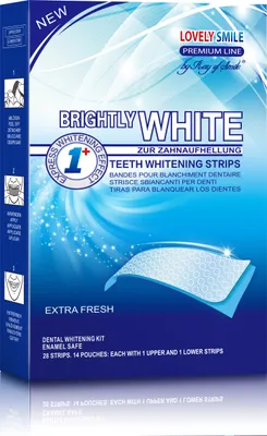 Produktbild von LOVELY SMILE WHITE-STRIPS Pásky na bělení zubů s No-Slip technologií Profesionální bělení pro bílé zuby Bělení zubů od Ray of Smile® (28 Strips)