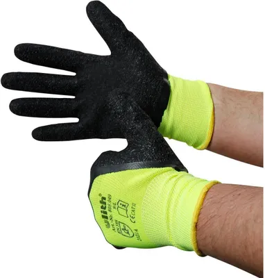 Produktbild von WBV Arbeitshandschuhe 8 schwarz neongelb