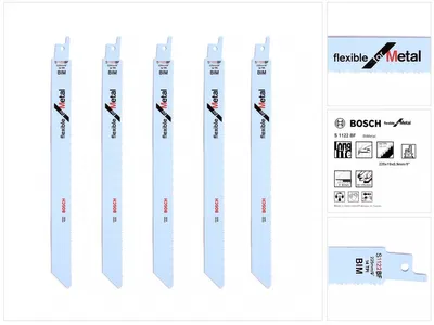 Obrázok produktu pre Bosch 2 608 656 019, Pílový list, Potrubie, Profil, Plech (tenký), dvojkovový, 2 mm, 0,9 mm, 22,5 cm
