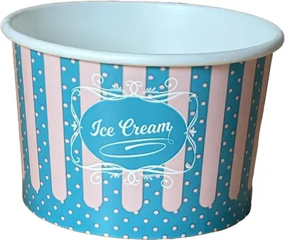 Produktbild von 50 Stück Papier-Eisbecher mit Patisserie ICE CREAM Motiv, 260 ml