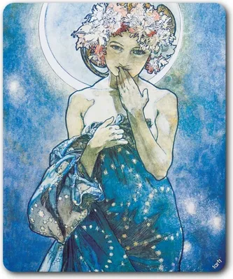 Produktbild von Alphonse Mucha Mauspad - Der Mond, 1902 (23 x 19 cm)