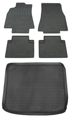 Gummi Kofferraumwanne + Fußmatten Set für Mercedes B-Klasse T245, Bj. 2005-2011