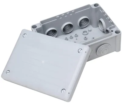 Immagine prodotto di Scatola di derivazione da parete per ambienti umidi - 102 x 152 x 65 mm - IP66 - 10 M25 - Grigio