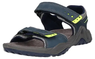 Produktbild von BOXX Kids Kinder-Jungen-Sandalette Blau-Gelb-Grau, Farbe:blau, EU Größe:28