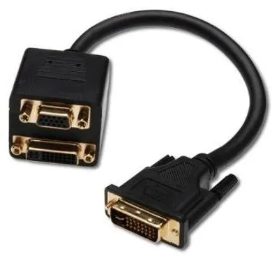 Obrázek produktu pro Digitus DVI Splitter, konektor DVI-I(24+5) na DVI-I(24+5) + D-Sub15