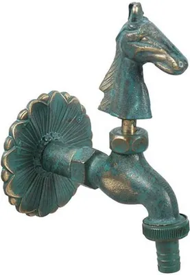 Produktbild von Messing-Nostalgie-Auslaufventil mit Pferdgriff 13 mm (1/2")