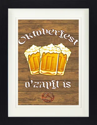Produktbild von Bier Gerahmtes Bild Mit Edlem Passepartout | Wand-Bilder | Im Bilderrahmen - , O'Zapft Is (40 x 30 cm)