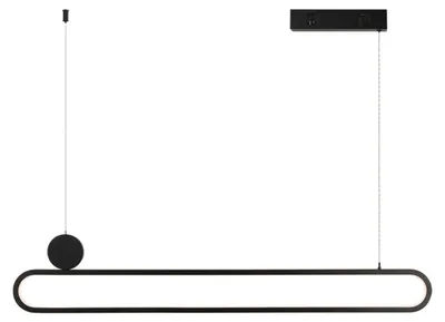 Zdjęcie produktu dla Immax NEO LITE OVALE Smart – lampa wisząca, czarna, 122 cm, 50 W, Tuya WiFi z obsługą BEACON