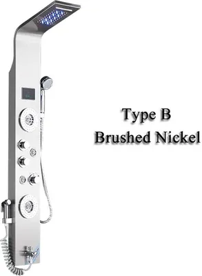 Produktbild von Duscharmatur, Dreihandmischer, Wandmontage, Gebürstetes Nickel 8006