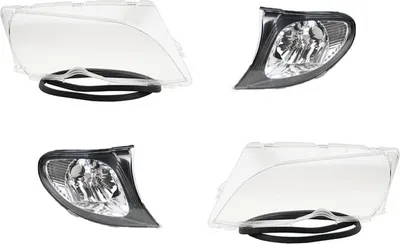 Produktbild von Scheinwerfer Satz passend für BMW E46 3er 01-05 Streuscheiben Set + Blinker 63126924043 63126923409 6923409 6924043 63126924044 6312692341 Johns