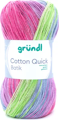 Image de Gründl Coton Quick Batik, 100 g orange/vert/bleu/violet