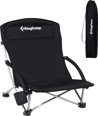 Immagine prodotto di Sedia pieghevole da campeggio KING CAMP Deluxe con braccioli in acciaio - nera