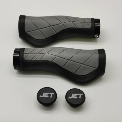 Produktbild von JET Fahrradgriffe ergonomisch für Lenker Ø 22,2mm Schwarz-Grau Citybike Trekking