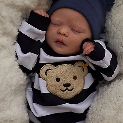 Produktbild von 40 cm Reborn Baby Neugeborene Puppe Streifen