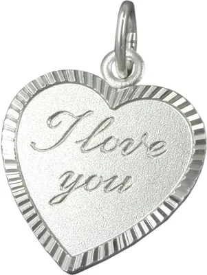Produktbild von Anhänger Silberanhänger Herz I love you echtes 925 Silber Damen