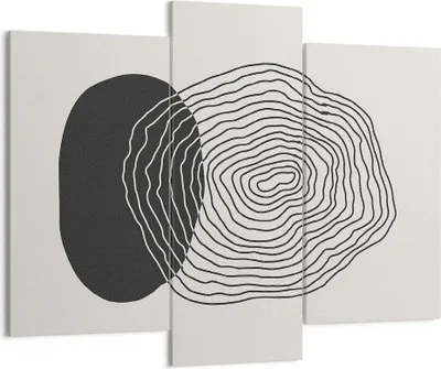 Produktbild von Bild auf Leinwand - Leinwandbild - 3 Teile - Abstraktion Fleck Gläser - 130x100cm - Wand Bild - Wanddeko - Wandbilder - Leinwanddruck - Bilder - Wanddekoration - Leinwand bilder - CB130x100-4325