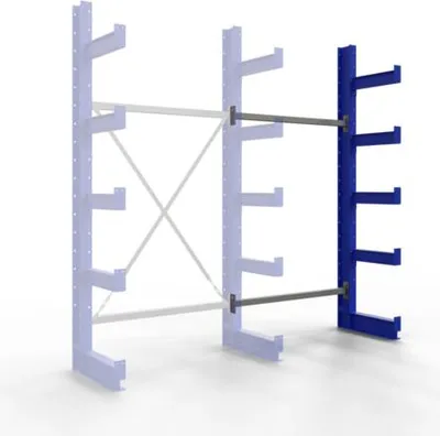 Produktbild von Einseitiges Kragarmregal, Schwerlastregal - 2.000 x 1.000 x 520 mm (HxBxT) - 500 kg - Anbauregal - KARL