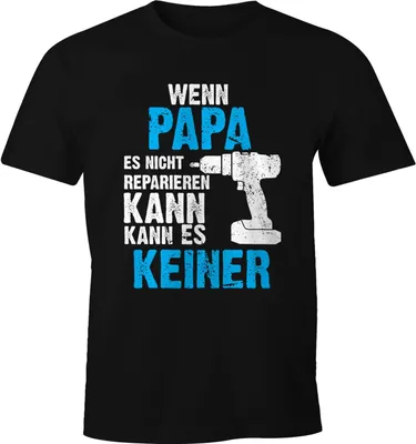 Produktbild von Wenn Papa es nicht reparieren kann kann es keiner T-Shirt Geschenk Moonworks® schwarz XXL