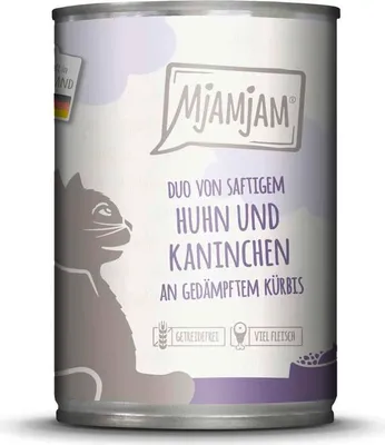 Obrázok produktu pre Mjamjam 400 g x 6 DUO Kurča, králik a tekvica