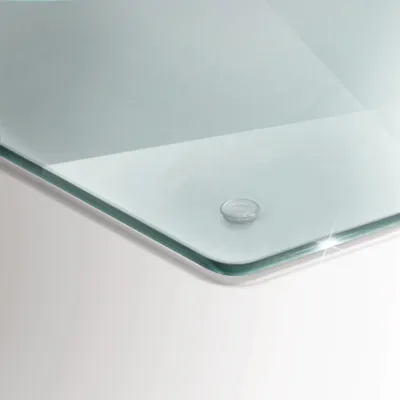 Zdjęcie produktu dla Deska szklana do krojenia – transparentna – przezroczysta – kuchenna, bezbarwna, antypoślizgowa – 60x52 cm – Szkło hartowane - PREMIUM
