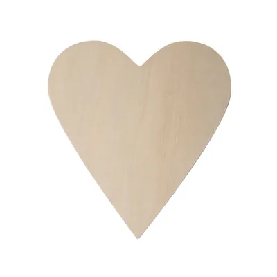 Produktbild von Einfaches Holzherz - zum Dekorieren und Gestalten - 20 x 18,5 x 2,7 cm.