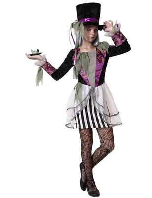 Produktbild von Atosa Verrückter Hutmacher Halloween-kostüm Für Damen  3-4 Years  3-4 Years