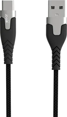 Produktbild von GEAR Ladekabel PRO USB-A auf USB-C 2.0 1,5 m schwarzes Polyamid-Kabel mit Metallanschlüssen