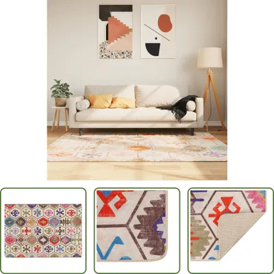 Produktbild von The Living Store Teppich Waschbar Mehrfarbig 160x230 cm Rutschfest