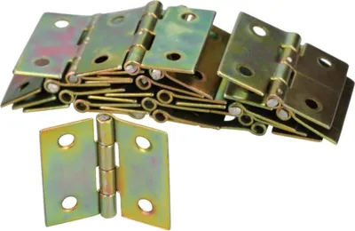 Zdjęcie produktu dla KOTARBAU® Zawias Splatany Do Mebli Skrzyń Drzwi Szafek Stal Ocynkowana Złoty 30 X 30 MM Zestaw 50 SZT