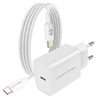 Obrázek produktu pro Mayaxess, 20W napájecí adaptér pro Galaxy Z Flip 5 + kabel USB-C 1 m, bílý