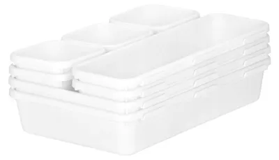 Immagine prodotto di APT AG641C Organizzatore per cassetti 8 pezzi bianco
