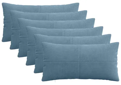 Obrázek produktu pro vidaXL povlak na polštář, 6 kusů, ALMELO, modrá, 40 x 80 cm, materiál: kordura