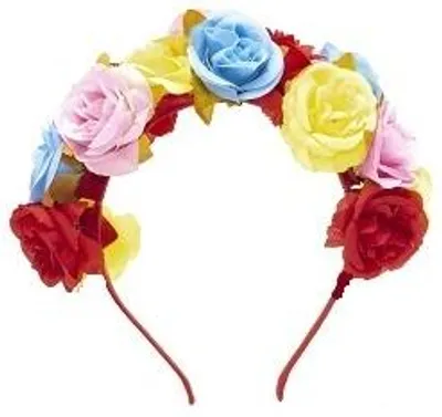 Produktbild von Frühlingsfarbenes Rosenkranz-Stirnband